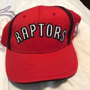 Red RAPTORS NBA fitted hat